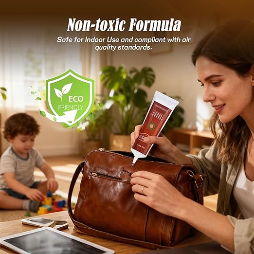 Professional Leather Glue Adhesive -4.23 oz Industrial Strength, Clear & Flexible Bond for Shoes, Bags, Purses, Furniture, Car Seats, Jackets (Repair Vinyl, Suede, Upholstery, Rubber)