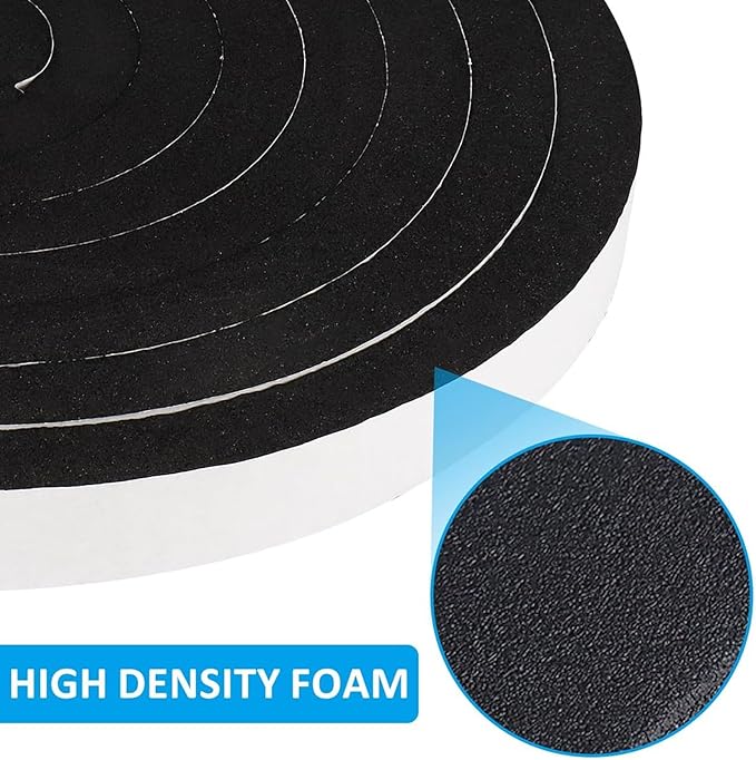 DGSL Foam Insulation Tape, 1/2In x 1/8In x 33Ft Weather Stripping Door Seal Strip for Doors and Windows,Sliding Door,Sound Proof Soundproofing Door Seal,Weatherstrip,Air Conditioning Seal Strip