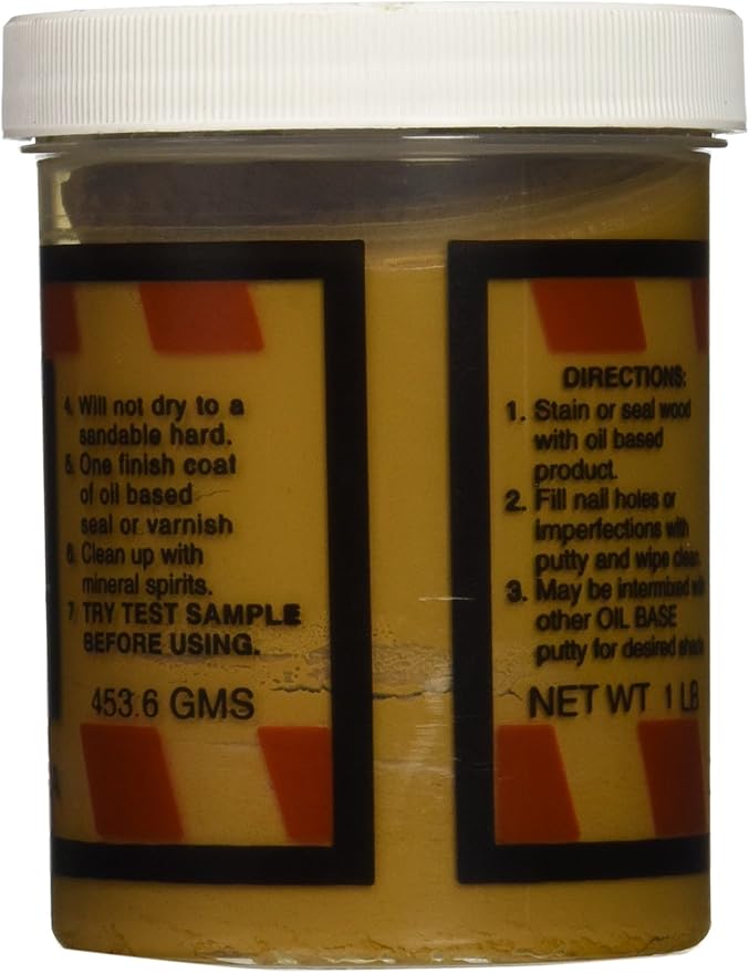 Color Putty 122 Oil Based Wood Filler Putty, 1-Pound, Honey Oak
