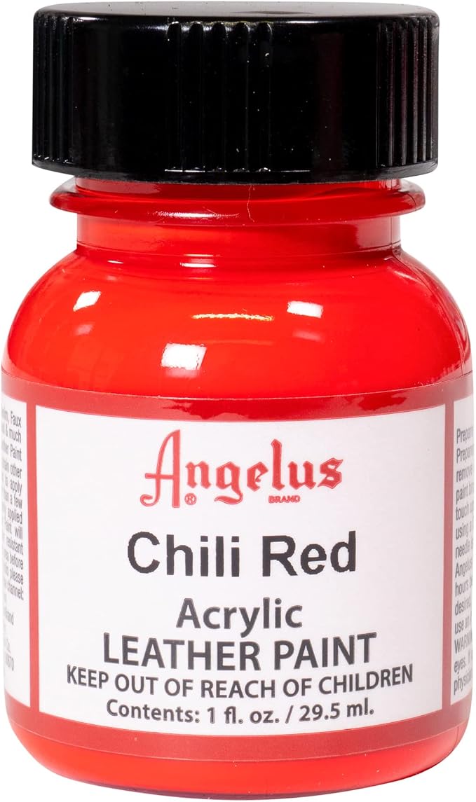 Angelus Acrylic Leather Paint, 1 Fl Oz (Pack of 1), Chili Red