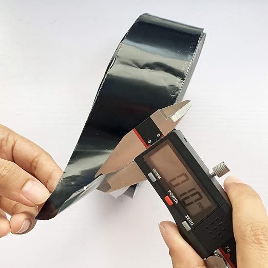 LLPT Aluminum Black Foil Tape 2 Inches x 65 Feet 3.94 Mil | Industrial Grade, Extra Thick, Strong Adhesive, No Residue, Weather Resistant for HVAC Sealing Hot Cold Air Pipe Metal Repair
