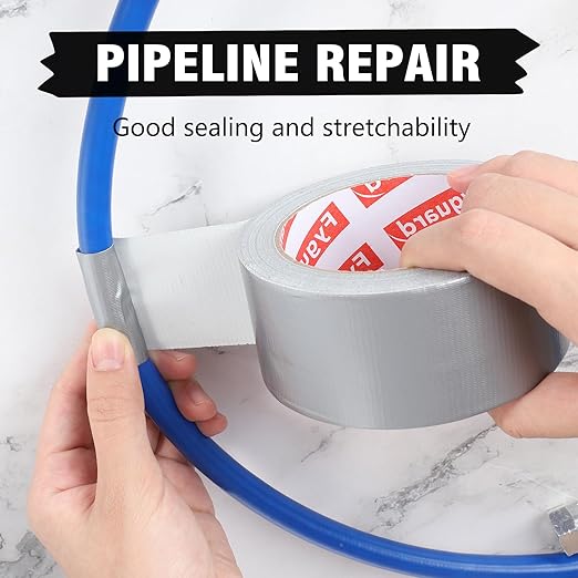 3 Pack Duct Heavy Tape, 1.89 Inch x 60 Yard Total Waterproof Duct Tape for Indoor Outdoor Repair Fixing Reinforcement(Black, White, Silver)