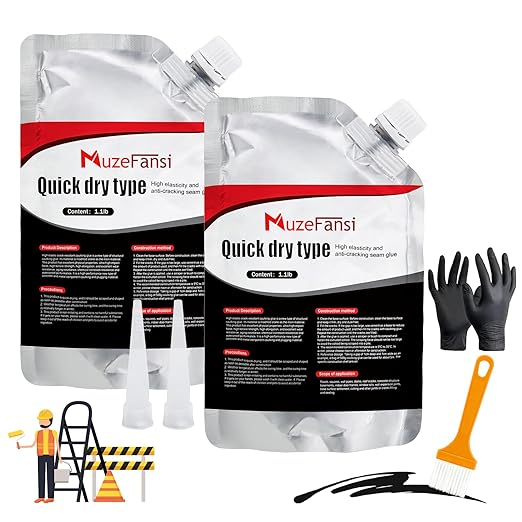 Asphalt Crack Filler, Crack Repair Sealant, Driveway Crack Sealer for Asphalt & Blacktop, Fast-Drying, Weather-Resistant, Easy to Apply Pavement Repair Sealant(2 Pcs,2.2LB)