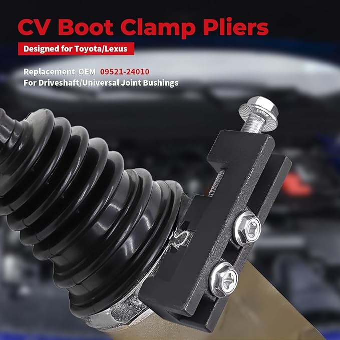 For Auto / ATV CV Joint Axle Boot Clamp Pliers Tool cv axle removal tool cv boot clamps Automotive Hose Axle Plier Universal Adjustable Boot Joint Bands (Ear Hose Clamp Tool with 20 Crimp Bands)