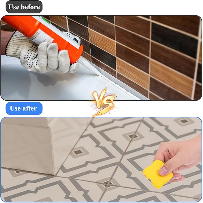 15 PCS Caulking Kit Silicone Sealant Finishing Tools Multi-Edge Sealant Applicator Smoother Portable Sealants Grout Scraper Sealants Grout Finishing Sealing Caulking Tool for Bathroom Floor Window