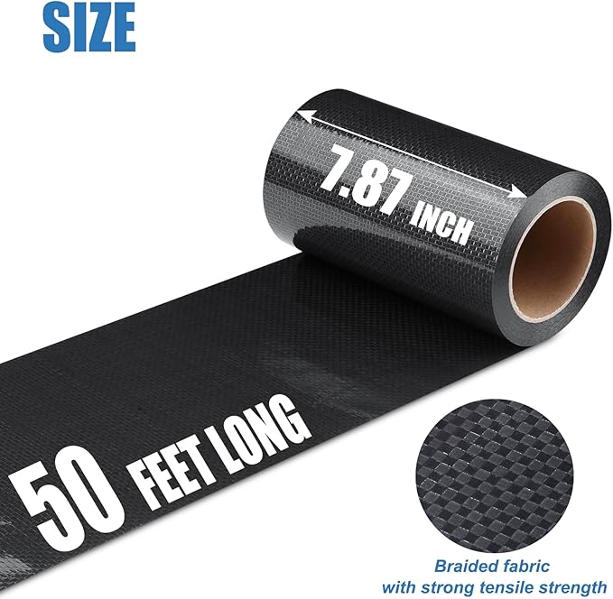 Ramkle RV Underbelly Tape, 7.87" x 50' RV Underbelly Material, Waterproof Tape with Permanent Sealing Adhesive for RV, Camper Travel Trailer, Mobile Home, Tear Repair Patch