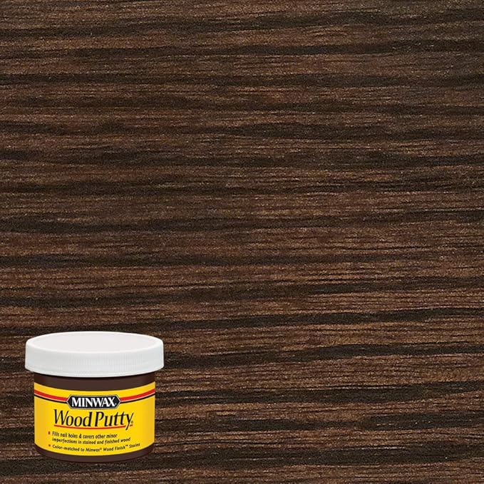3.8 oz Minwax 9718 Ebony Wood Putty Oil-Based Non-Hardening (Pack of 2)