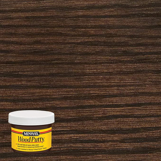 3.8 oz Minwax 9718 Ebony Wood Putty Oil-Based Non-Hardening (Pack of 2)