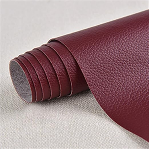 Leather Repair Patch for Couches 20 x 30 cm 1 Roll Large Self-Adhesive refinisher cuttable reupholster Tape Patches kit for Couch Car Seats Furniture Sofa Vinyl Chairs Shoes Fabric FixWine red 4