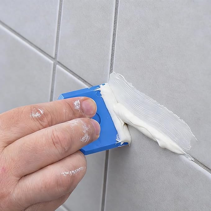 6 PCS Silicone Caulking Tool Set Plastic Sealant Finishing Tools Caulk Remover Tool with Replace Portable Sealant Scraper Reusable Grout Scraper Applicator for Kitchen Bathroom Floor Window Sink