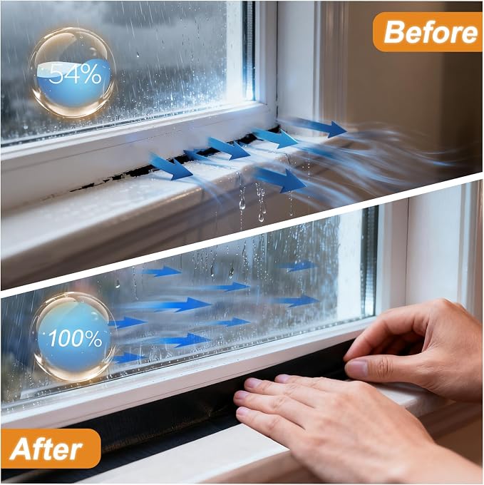 Flashing Tape for Windows and Doors, 3.75 in x 30 ft Roll, Acrylic Adhesive, Self-Adhesive Flashing Tape, Waterproof, UV Resistant,Great for Sealing Doors, Windows, and Construction & Repairs (6 pack)