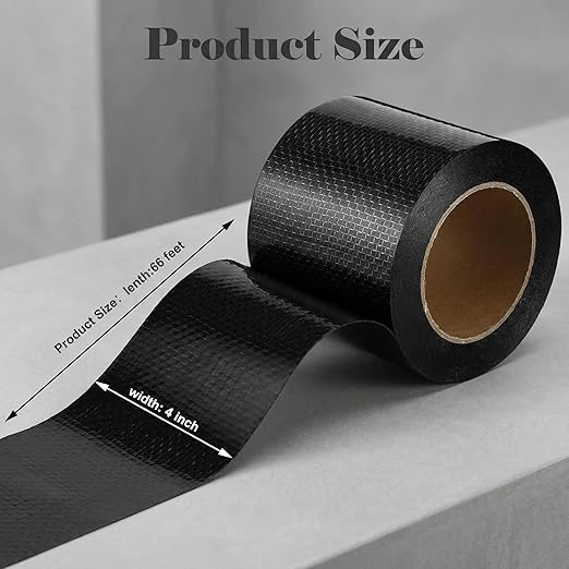 Frienda 4 Inch x 66 Feet RV Underbelly Tape RV Underbelly Material Corrugated Waterproof Flex Belly Tape Thick Adhesive Patch Sealing Mobile Home Camper Travel Trailer Tear Repair