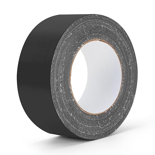 Black Duct Tape Heavy Duty Waterproof, 40 Yards X 2 Inch, 9 Mils Thickness Strong Adhesive Sticky, No Residue, Easy Tear by Hand for Home Repairs Indoor Outdoor Crafts Packing HVAC and Construction