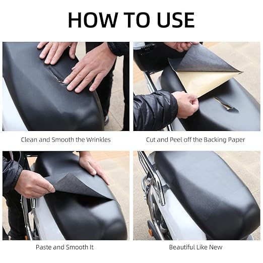 Leather Repair Patch, Repairing Sofas,2.36x197in, Couches, Clothes Repair Anti Scratch Waterproof Black, Self-Adhesive Leather Tape with Fabric Mesh，Car Seats, First Aid Patch for Jackets