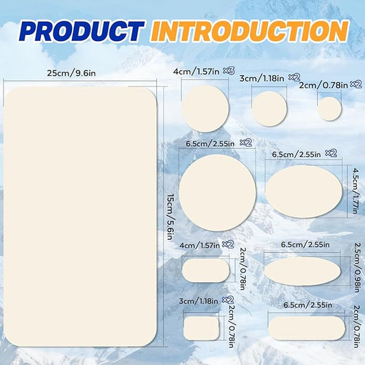 35Pcs Down Jacket Repair Patch Kit Pre-Cut Nylon Patches for Clothes Self-Adhesive Fabric Tape Waterproof Lightweight Outdoor Gear Tenacious Repair Tape for Puffer Jacket Coat Tent Backpack(Ivory)