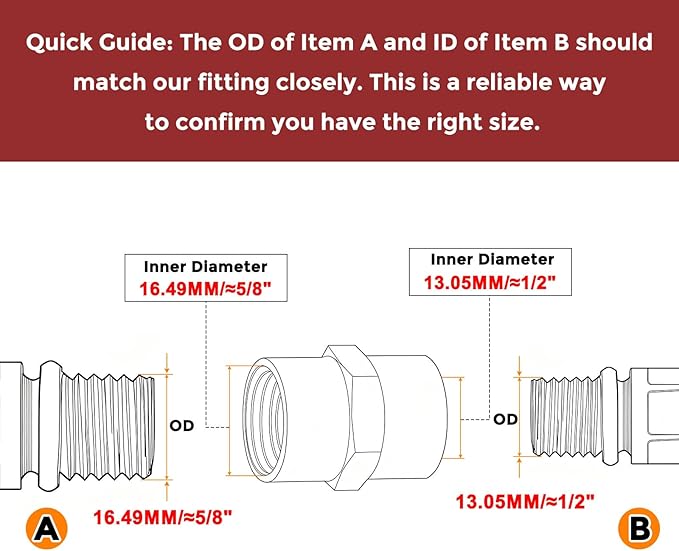 Pack of 2, 3/8" FeMale NPT to 1/4" FeMale NPT Solid Brass Pipe Fitting Coupler, Brass Coupling Hose Fittings Adapter for Pipe Leak Repair, Bathroom Remodeling, Tool Extensions