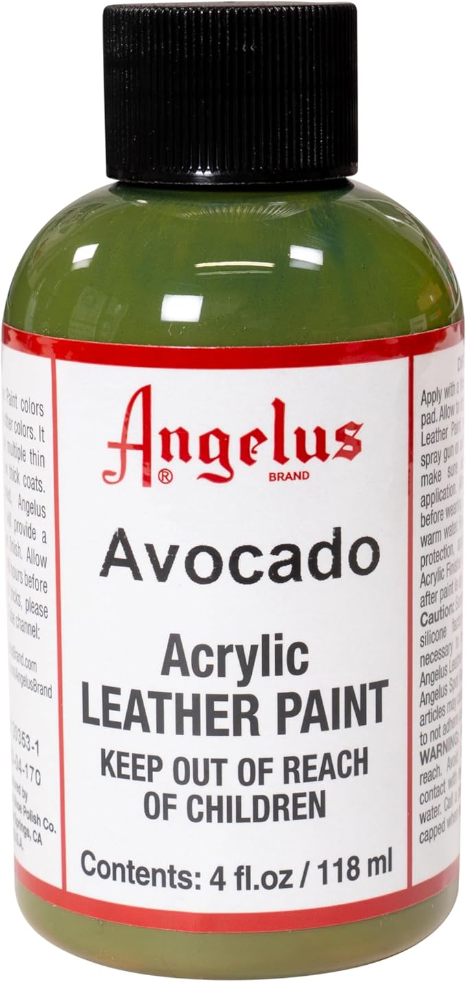Angelus Acrylic Leather Paint, 4 Fl Oz (Pack of 1), Avocado