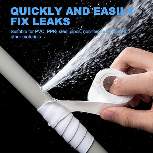 Self-Fusing Silicone Tape 1inx10', Hose Repair Tape, Heavy Duty Leak Proof Sealing Tape for Pipe & Plumbing Repairs, Wraping Electrical Wires,Tool Fixation,Dumbbells,More DIY Repairs (20 Mil)