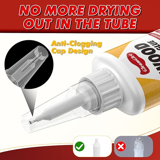Wood Super Glue Liquid, Clear Instant Cyanoacrylate (CA Glue) – Fast-Drying, Waterproof Adhesive for Woodworking & Furniture Repair, Crafts & DIY (Works on Plastic, Metal, Ceramic, Leather, Glass)