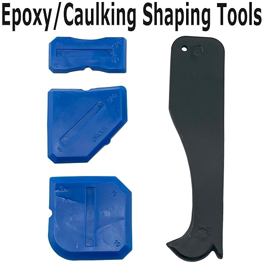 9-Piece KBX-SCT -Silicone Caulking Tool Kit, Easy Bath & Kitchen Grout Sealant Remover, for a Smooth Finish Like a Pro - 3-in-1 Shaping Tools