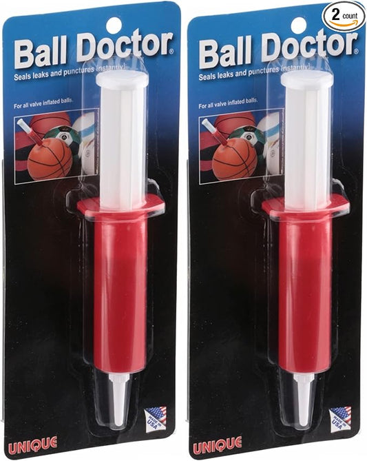 Unique Sports Ball Doctor Seals Leaks and Punctures, 1 oz Syringe (Pack of 2)