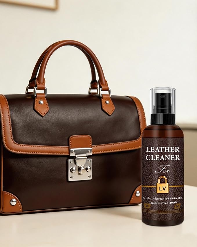 Leather Cleaner Set for Louis Vuitton, Powerful Stain Removal | Eliminate Stains, Oil, and Dirt, Restores Original Shine to Bags, Non-Toxic Formula, Suitable for LV Leathers