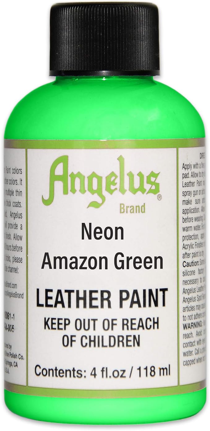 Angelus Acrylic Leather Paint- 1 Oz.- Amazon Green