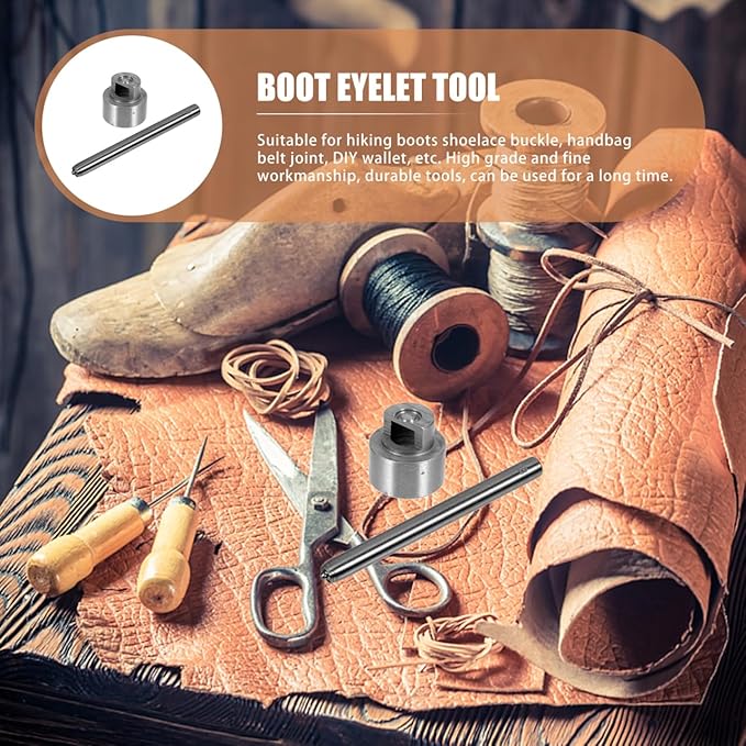 Boot Eyelet Repair Kit with Shoelace Buckle Installation Tool Lightweight Portable Gear Repair for Hiking Boots and Outdoor Accessories