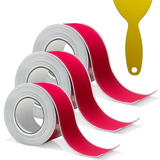 3 Rolls White Caulk Tape for Bathtub Self Adhesive, Peel and Stick Caulk Strip Waterproof, Toilet Base Sealer Strip, Toilet Sealant Tape