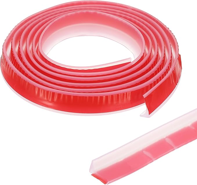 PATIKIL 79 Inch Collapsible Shower Threshold Water Dam Guard, Shower Stopper Barrier Self Adhesive Sink Splash Guard for Frameless Shower Door Bottom, Clear (0.8"Wx0.5"T)