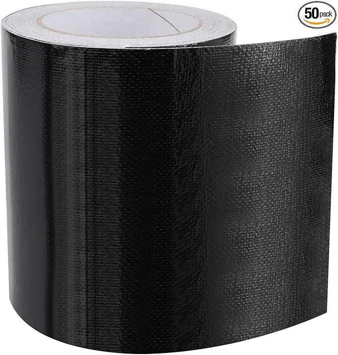 RealPlus 6" x 50' RV Underbelly Tape Waterproof Belly Tape with Permanent Sealing Adhesive for Camper Travel Trailer Mobile Home, Tear Repair Patch