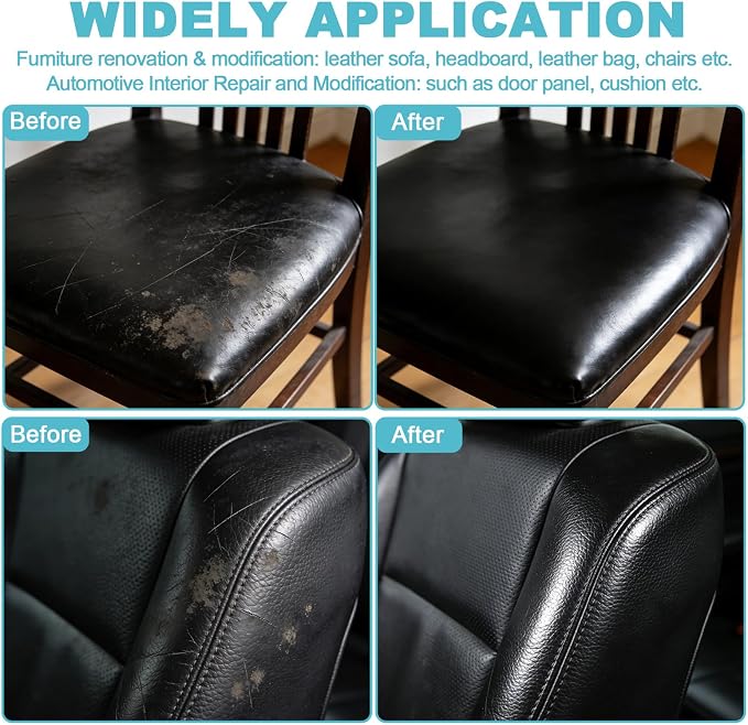 Black Smooth Faux Leather Vinyl Fabric, 78" x 55" Solid Color Leather Vinyl Sheets, Soft Synthetic Leather Material for Upholstery, Car Seats, Furniture Reupholster, DIY Crafts Sewing