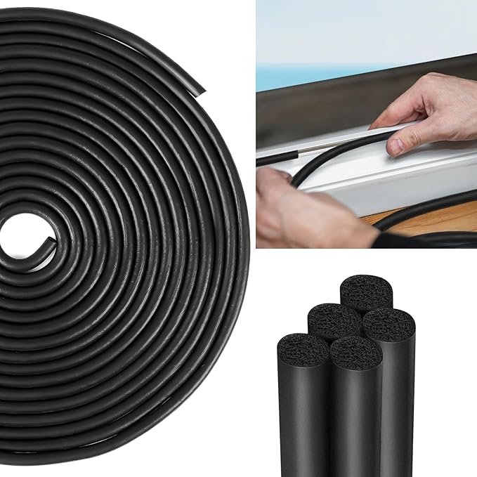 Backer Rod 1/8 Inch Rubber Caulk Saver,Foam Backer Rod for Gaps and Joints,Concrete Expansion Joint Filler,19.6 feet Length
