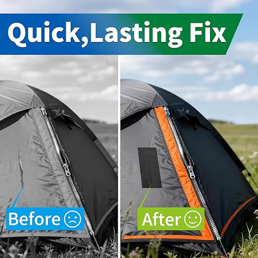 YONGJIN RV Awning Repair Tape, Heavy Duty Outdoor Tent Repair Tape and Tarp Tape, Waterproof Tarp Patch Kit for Camper, Boat Covers, Leather, Canvas, Rubber, Plastic, Heat Resistant (2 inch)