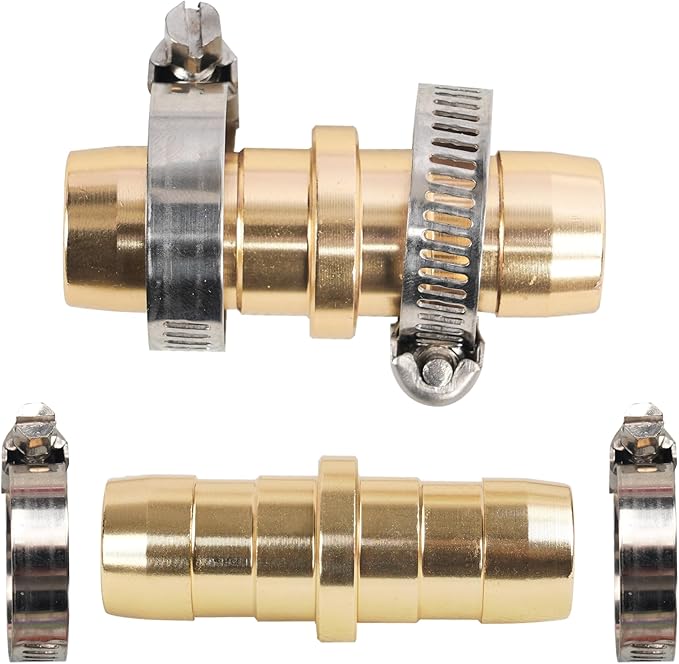 Hourleey 6 Pack Garden Hose Repair Kit, Hose Connector Repair Mender Kit with Stainless Clamp, Fits 3/4"-5/8" Water Hose Repair Fittings