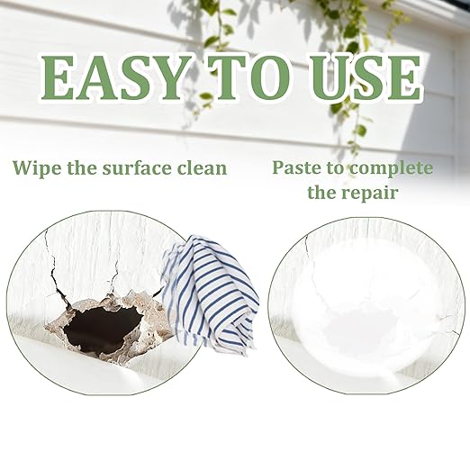 Vinyl Siding Repair Kit, Bathtub Repair Kit White Crack Hole Repair Siding Patch Outdoor Wall House Patch Self Adhesive Waterproof Tape Easy to Install