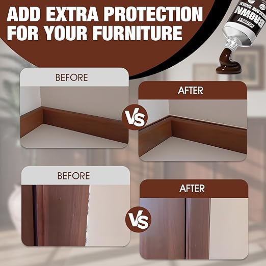 Brown Caulk, Shrink & Crack Proof Brown Silicone Caulk for Kitchen Bathroom Window Toilet Sink Door Caulking Sealant, Waterproof Stronger Adhesion, All Purpose, 100ML