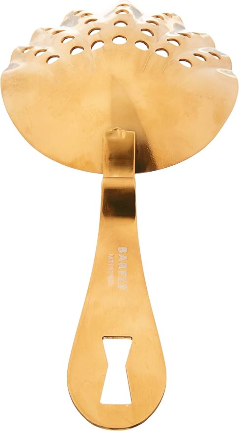 Barfly , Scalloped Julep Strainer, Gold