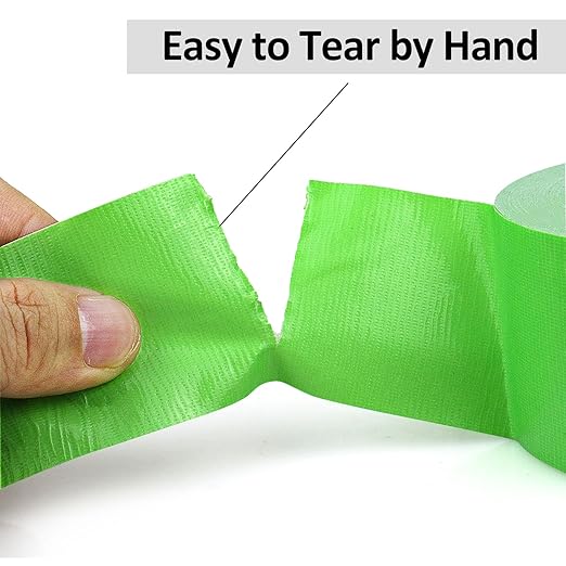 BOMEI PACK Green Duct Tape, Heavy Duty Strong Waterproof Industrial Color Duct Tape 9.0mil x 1.88inch x 60yds for Packing and Repairing