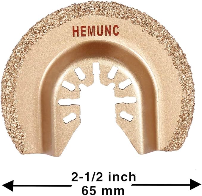 Oscillating Tool Blades, HEMUNC 5pcs Universal Semicircle Carbide Oscillating Multitool Saw Blades Accessories kit
