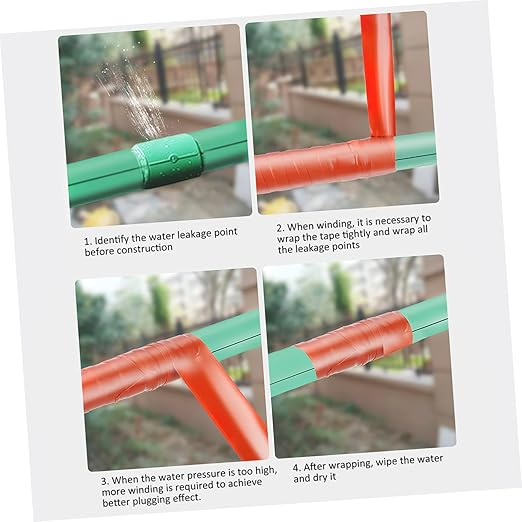 Luxshiny Waterproof PVC Pipe Repair Tape Self-Adhesive Sealing Tape for Leak Fixing High Pressure Waterproofing Duct for Plumbing and Home Repairs