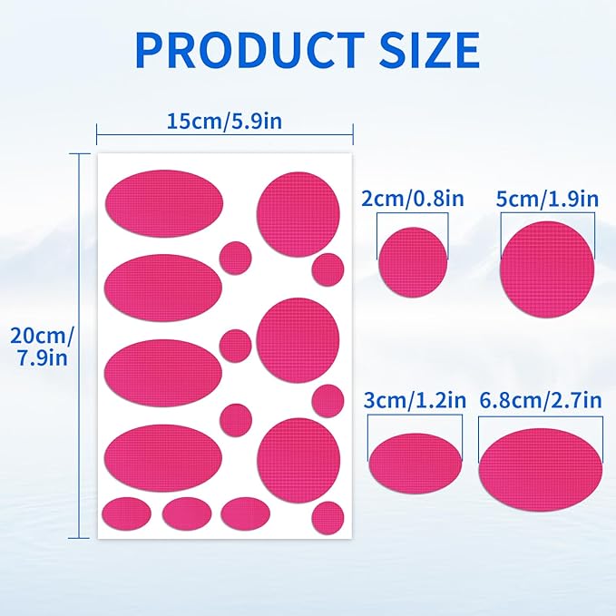 Waterproof Self-Adhesive Nylon Fabric Repair Tape - Tent Repair Kit,48pcs Fabric Patches for Tent, Jacket, Clothes, Puffer Down Jacket,Sleeping Bag, Outdoor Gear Tenacious Repairs Tape, Rose