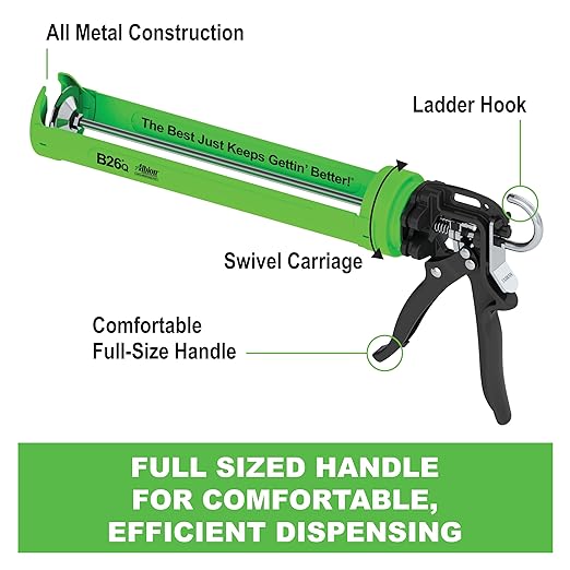 Albion Engineering Company B26Q B-Line Manual Cartridge Caulking Gun, 1 Quart, 26:1 Drive