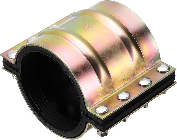 Water Pipe Repair Clamp, 7.87 Inch Length, 6-2/7 Inch ID Carbon Steel Leak Sealer Clamp, Leak Stoppers Pipe Repair Kit for 160mm OD PE PVC PPR Steel Iron Pipes