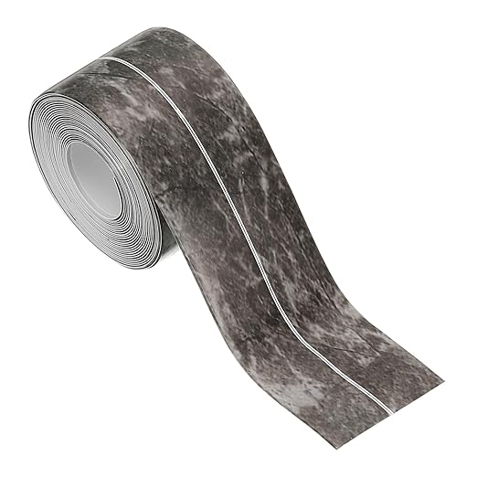 PATIKIL Caulk Tape Waterproof Self Adhesive, PVC Toilet Caulking Sealant Strip Bathtub Caulk Sealing Strip Tape for Bathroom Kitchen Countertop, Ink Painting (1.5 Inch x 10.5 Ft)