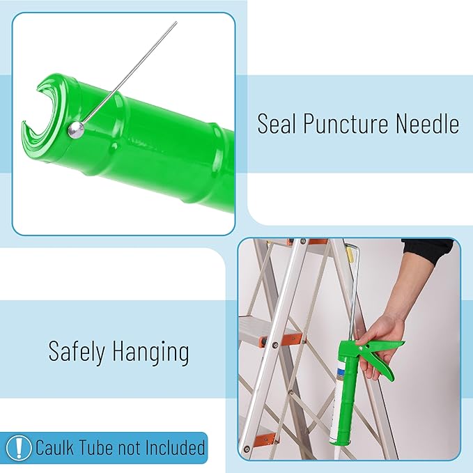 Bates- Caulking Silicone Gun, 10:1 Thrust Ratio, Hand Caulking Guns, No Drip