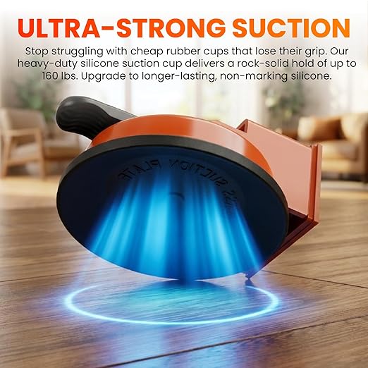 Floor Gap Fixer Tool, Enhanced Suction Cup Repair Kit for Floating Vinyl Plank Fixing Wood Close Gaps, Heavy Duty Iron Grabber for Smooth Surface Tile Installation