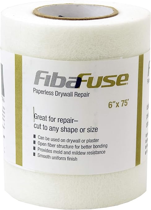ADFORS FibaFuse FDW9018-U 6" X 75' Paperless Drywall Repair, White (Pack of 6)