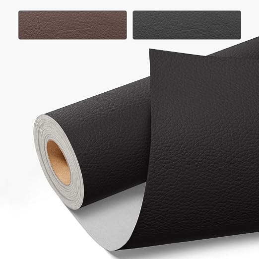 Leather Repair Tape 15.7inx78.7in Self-Adhesive | Self-Adhesive, Vinyl Patch Kit for Couch, Furniture, Sofa, Office Chair, Handbag, Black