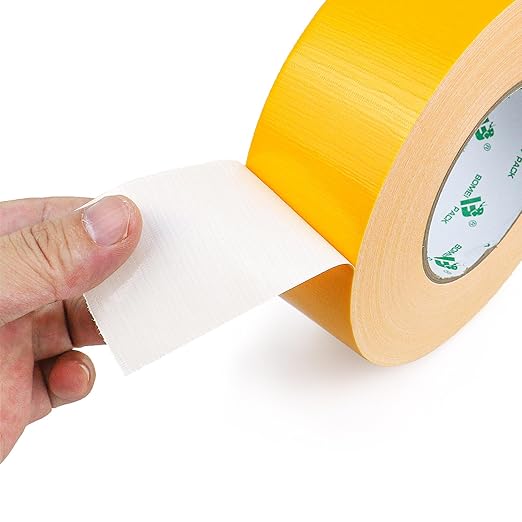 BOMEI PACK Yellow Duct Tape, Heavy Duty Strong Waterproof Industrial Color Duct Tape 9.0mil x 1.88inch x 60yds for Packing and Repairing